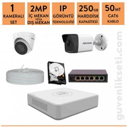 Hikvision 2mp 1 Kameralı ip Kamera Sistemi Hikvision 2mp 1 Kameralı ip Kamera Sistemi